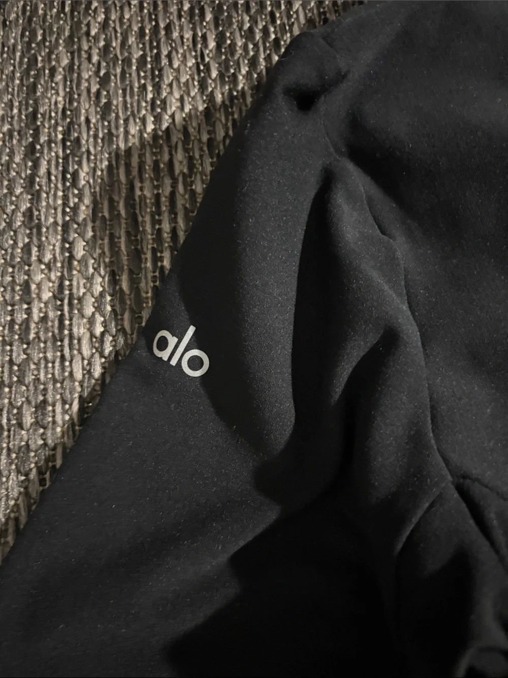 Alo Yoga Rapid Pullover Half Zip Compression Long Sleeve Black
